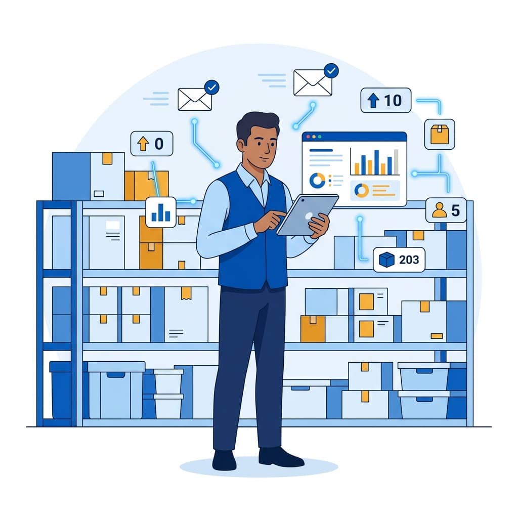 Distributor managing warehouse operations digitally with Retaillink platform